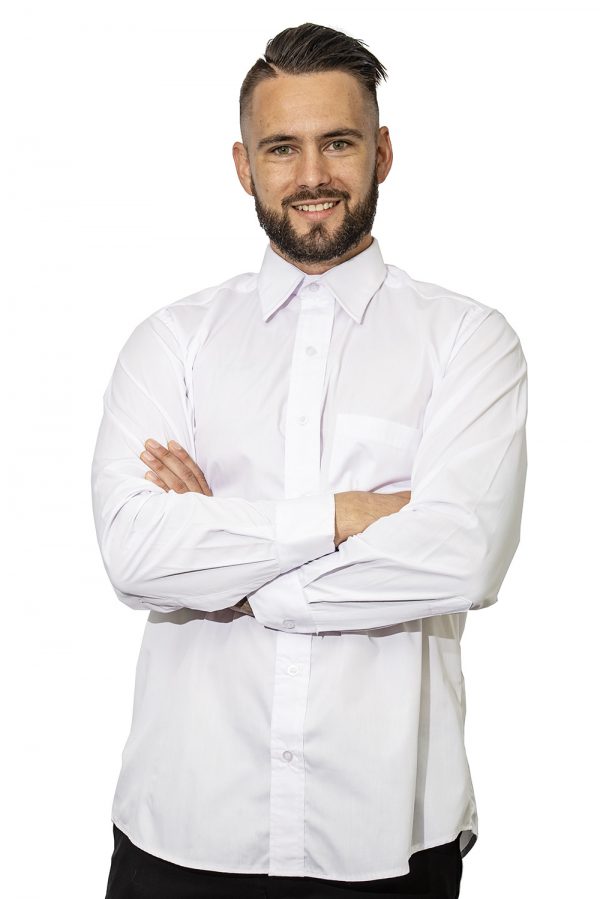 Mens formal shirt white front