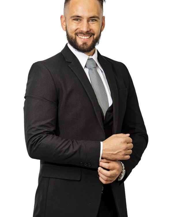 Men's slim fit jacket black