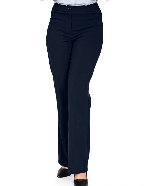 Ladies bootleg pants navy front