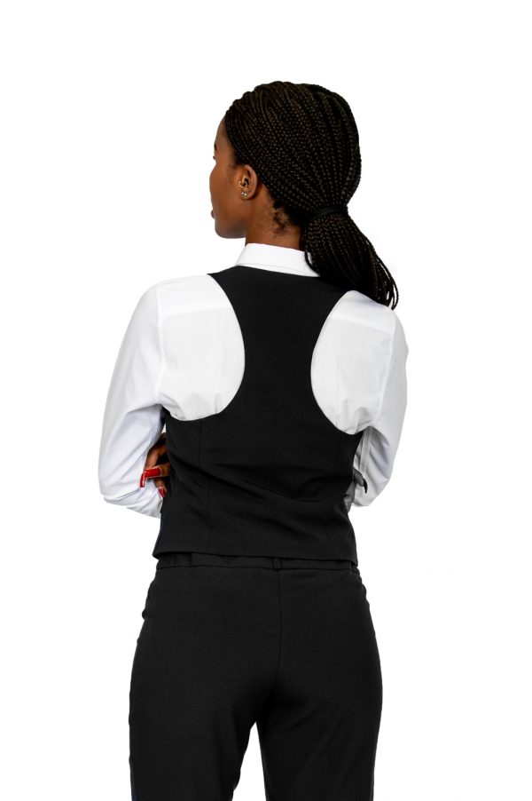 ladies waistcoat black back
