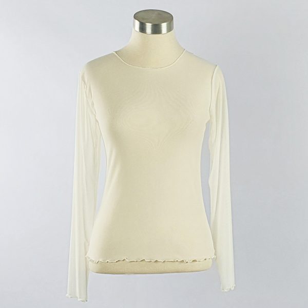 Plain Mesh Top White