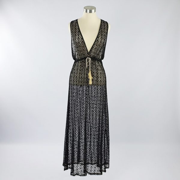 Lace Over Dress Black