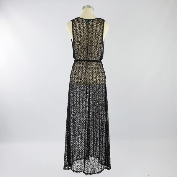 Lace Over Dress Black Back