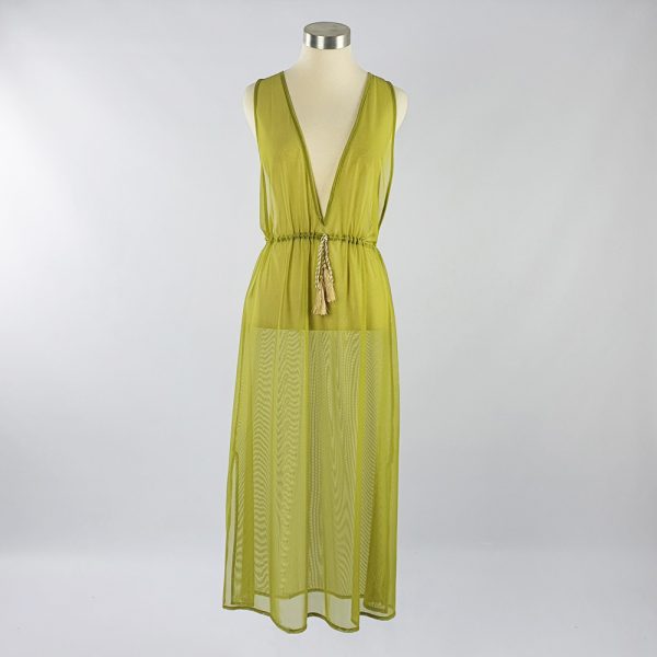 Mesh Over Dress Green