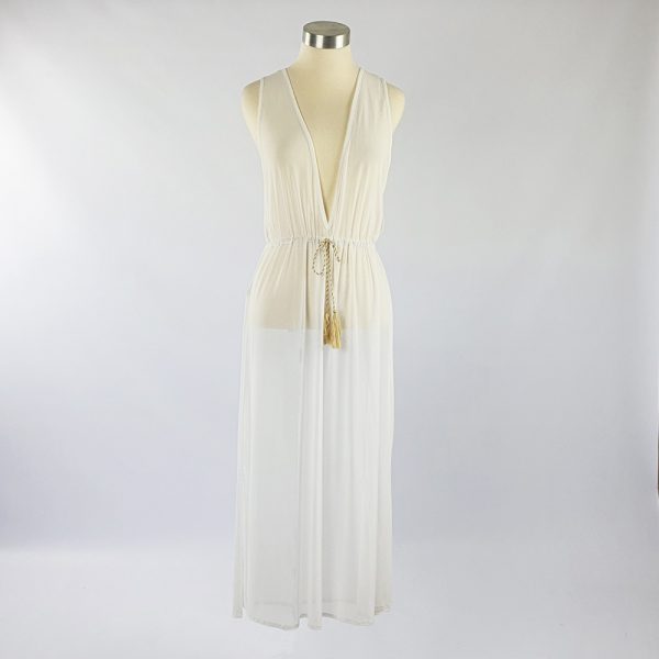 Mesh Over Dress White