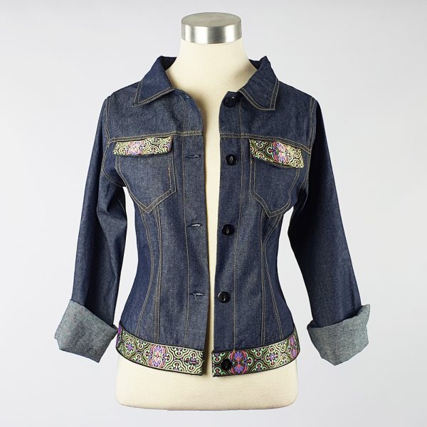 Lightweight Summer Denim Trim Jacket Trim 1