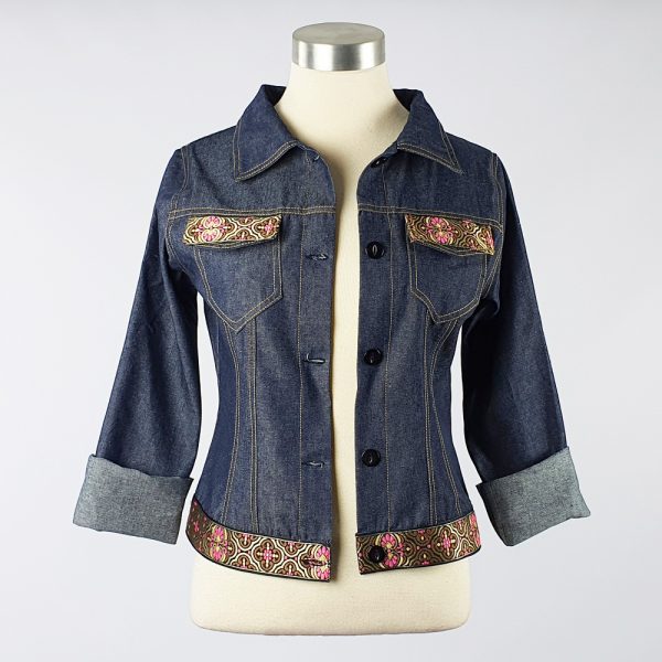 Lightweight Summer Denim Trim Jacket Trim 2
