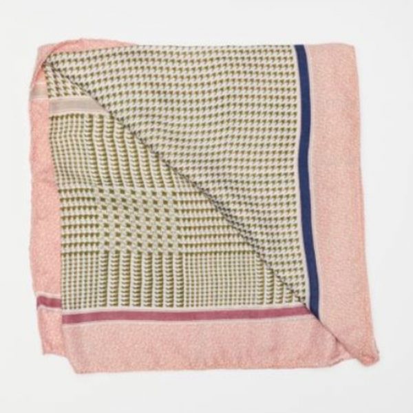 Houndstooth Scarf Green/Pink