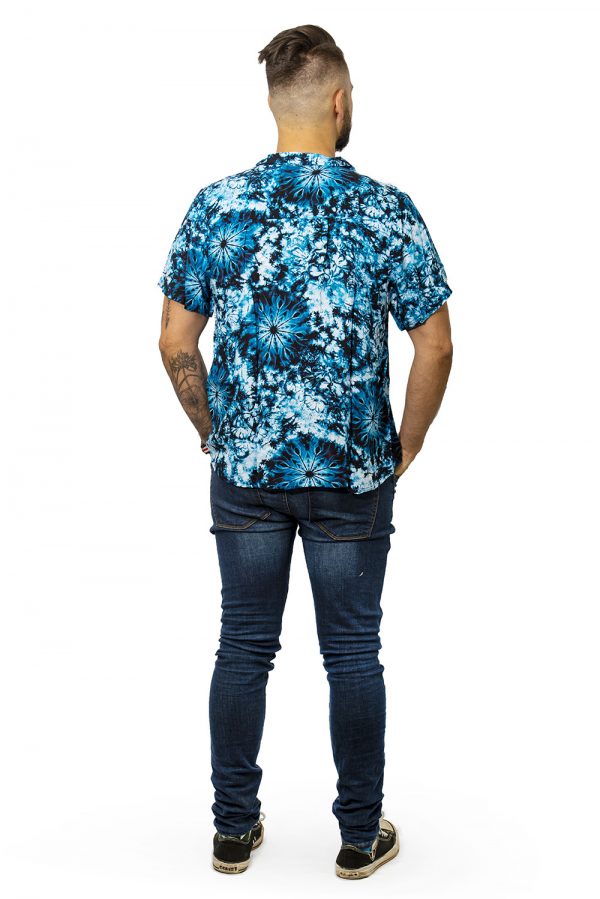Mens Beach Shirt Blue