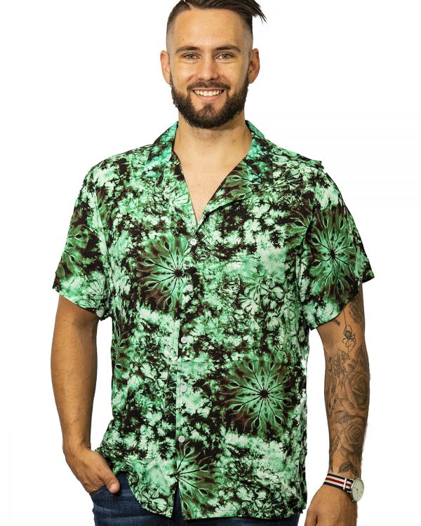 Mens Beach Shirt Green