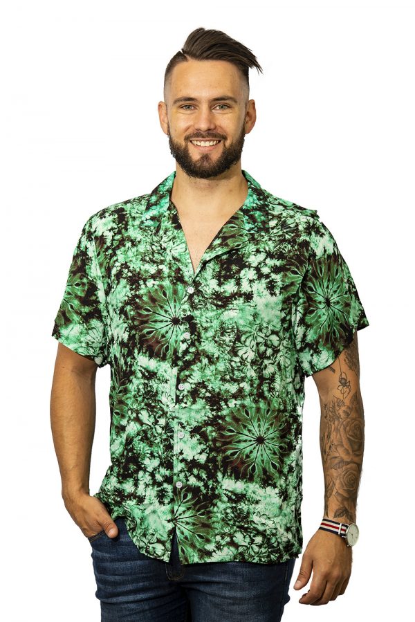 Mens Beach Shirt Green