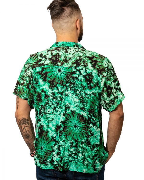 Mens Beach Shirt Green back
