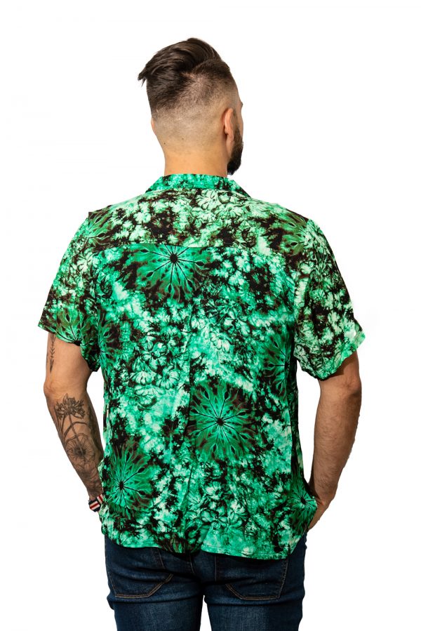 Mens Beach Shirt Green back