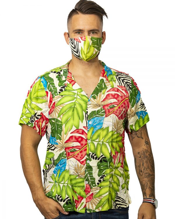 Mens Beach Shirt Floral