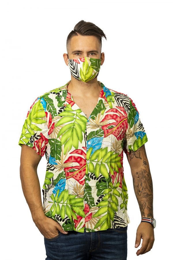 Mens Beach Shirt Floral