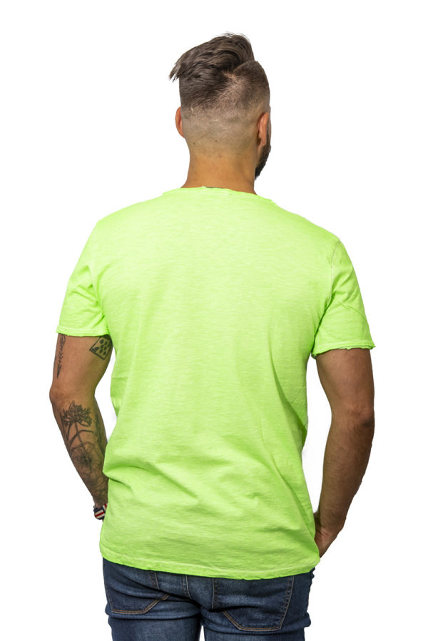 Mens slim fit T-shirt neon green