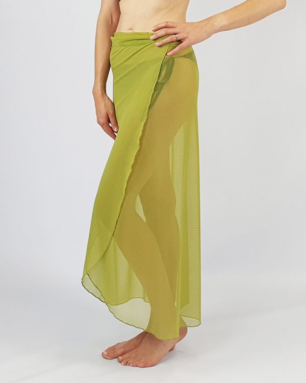Mesh Over Skirt Green