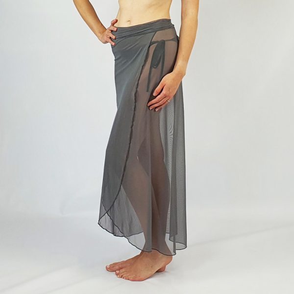 Mesh Over Skirt Grey