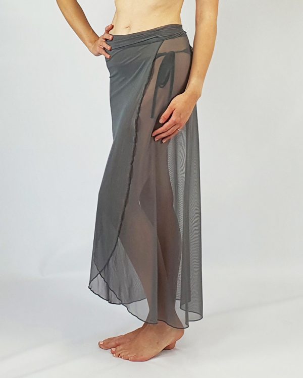 Mesh Over Skirt Grey
