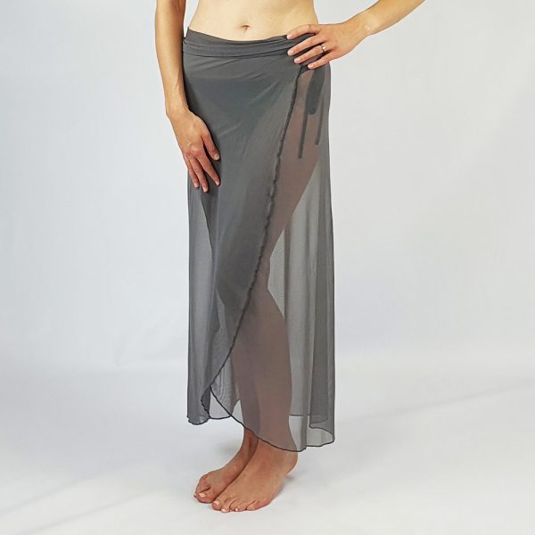 Mesh Over Skirt Grey