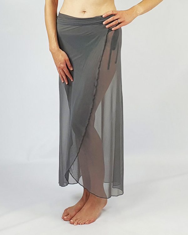 Mesh Over Skirt Grey