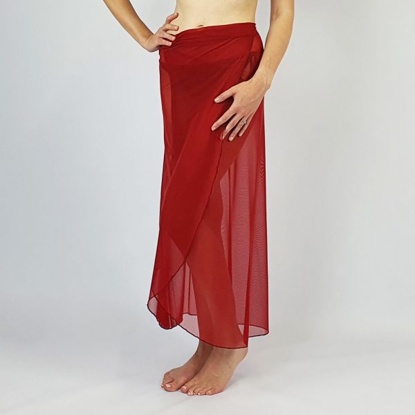 Mesh over skirt red