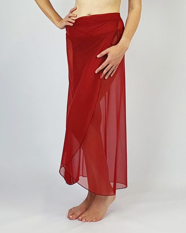 Mesh over skirt red