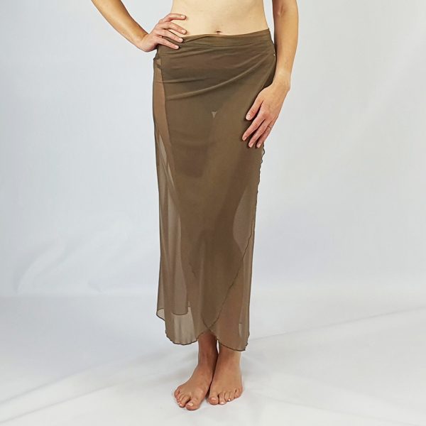 Mesh Over Skirt Taupe