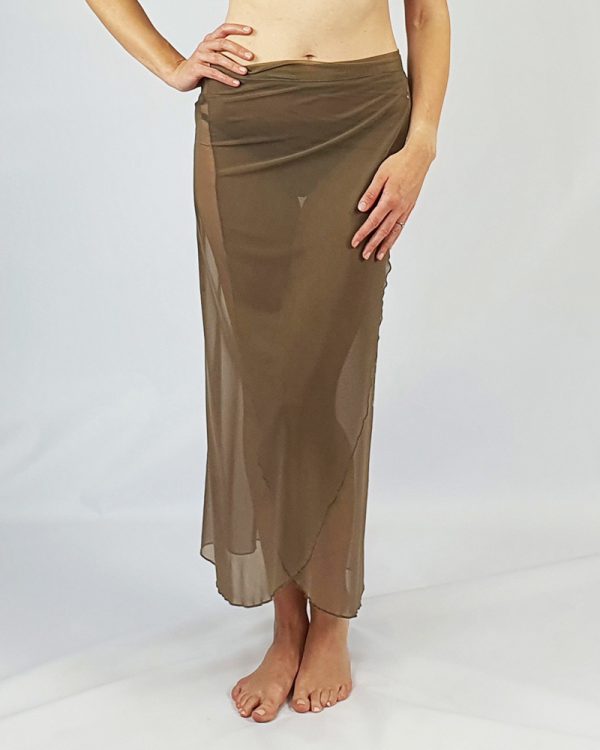 Mesh Over Skirt Taupe