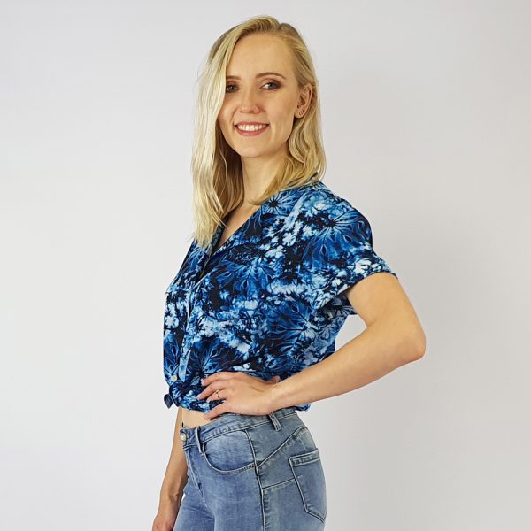 Ladies Beach Shirt Blue