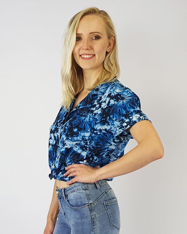 Ladies Beach Shirt Blue