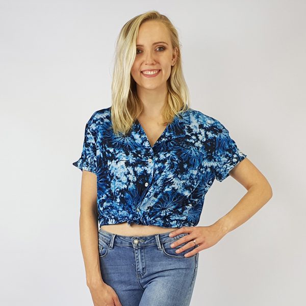 Ladies Beach Shirt Blue