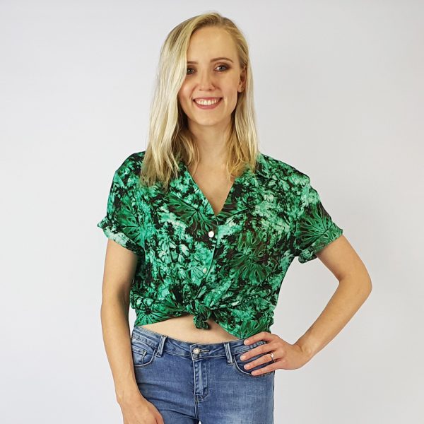 Ladies Beach Shirt Green