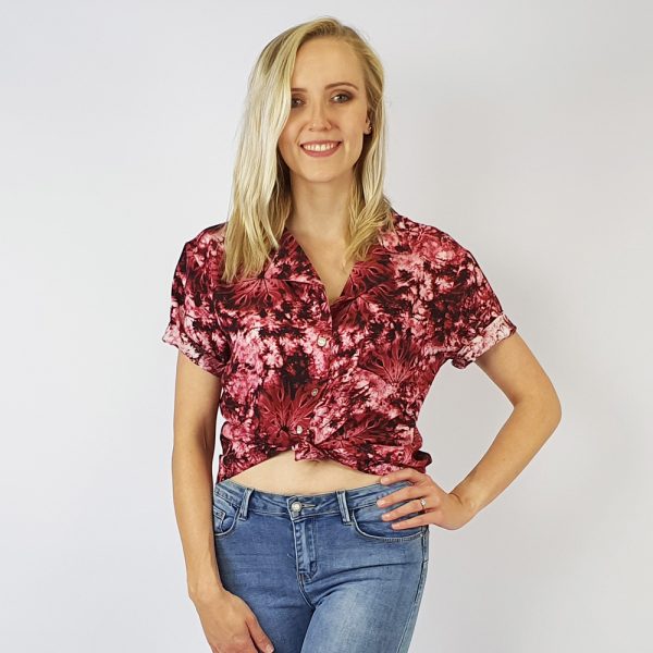 Ladies Beach Shirt Red
