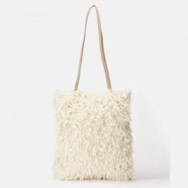 Fur Handbag Cream
