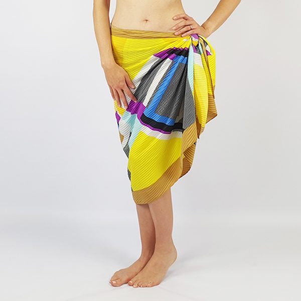 Geometric Multi Colour Sarong Yellow