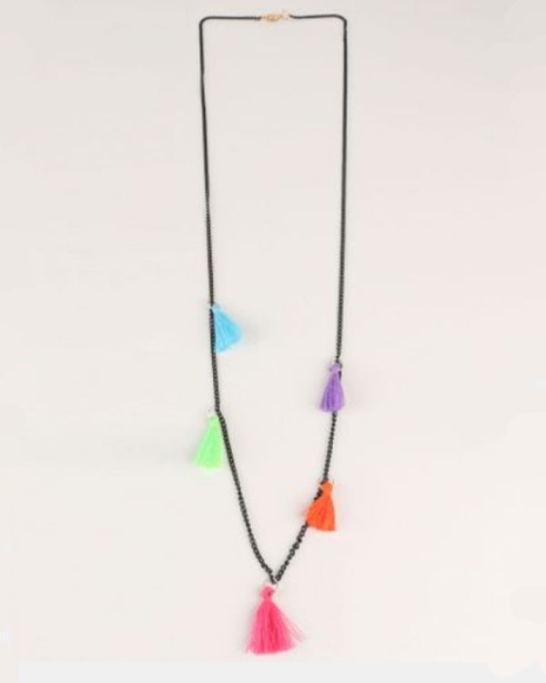 Tassel necklace black