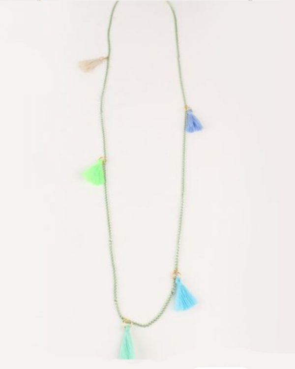 Tassel necklace green