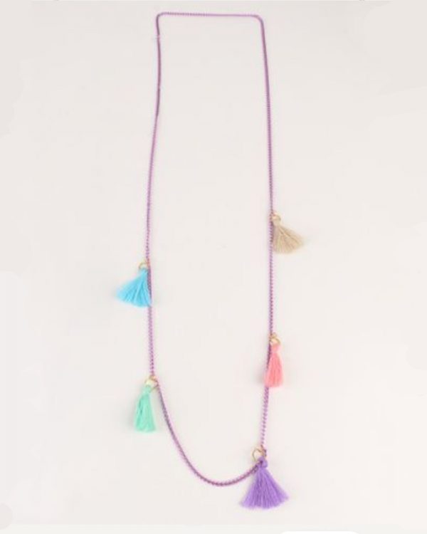Tassel necklace purple