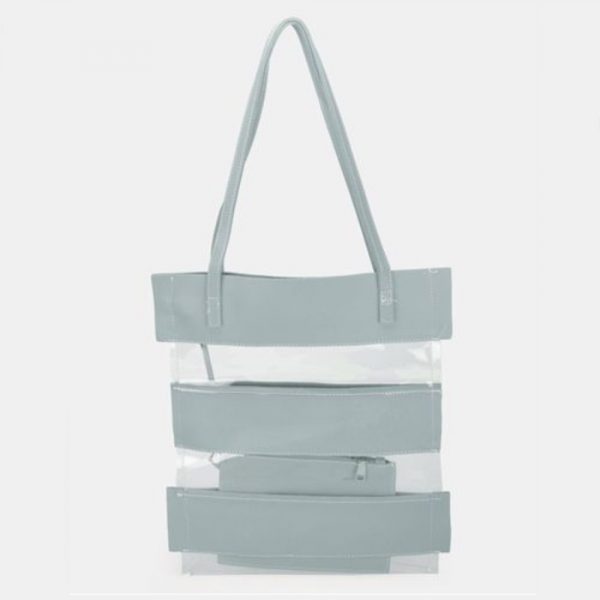 PVC Stripe Bag Blue