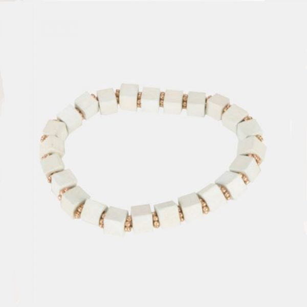 Bead Bracelet White
