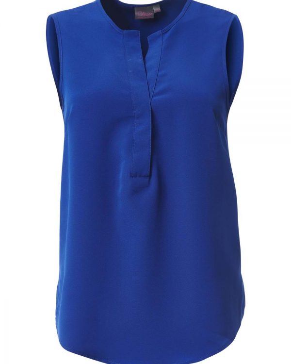Ladies Kaylee Sleeveless Blouse Sapphire Blue
