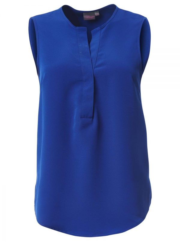 Ladies Kaylee Sleeveless Blouse Sapphire Blue