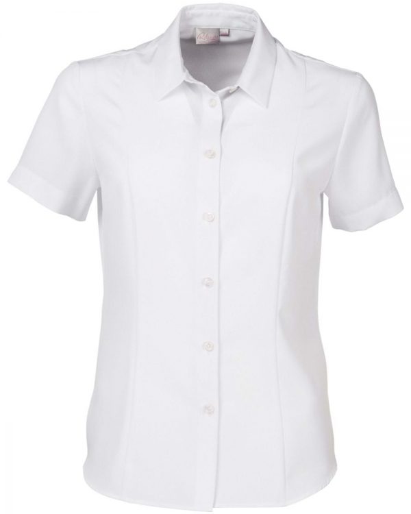 Ladies Zoe Short Sleeve Blouse White