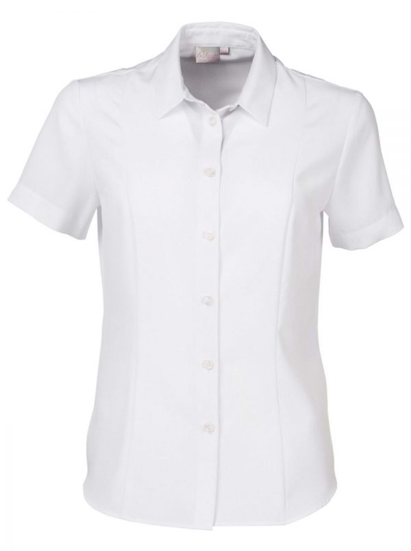 Ladies Zoe Short Sleeve Blouse White