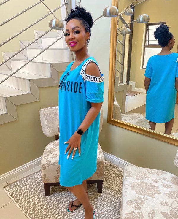 Cotton Knit Talent Dress - Blue