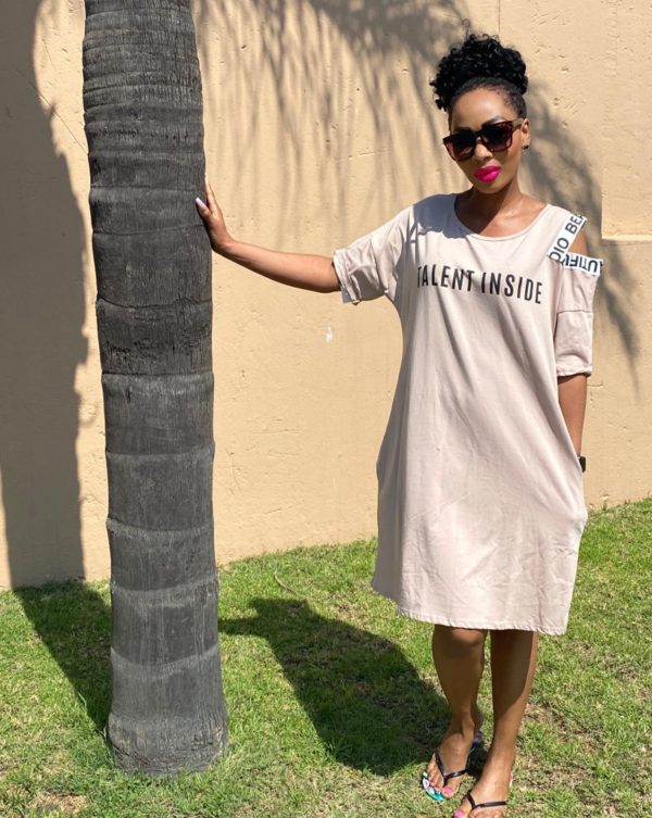 Cotton Knit Talent Dress - Stone Front